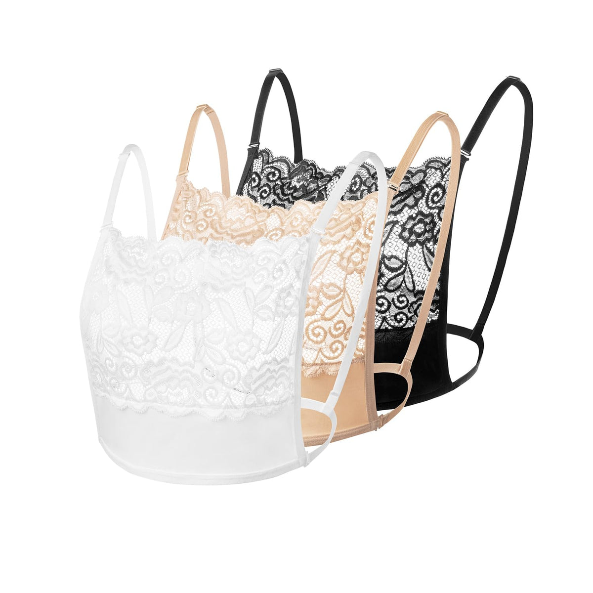 Azsmesz lace camisole overlay packaging shows premium quality and three-pack convenience.