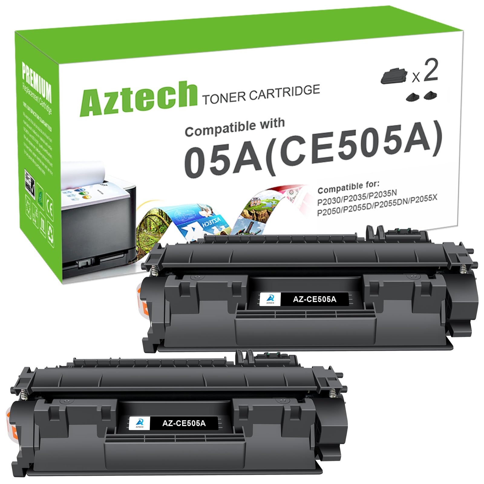 Aztech 05A toner cartridge black pack for HP printers delivers consistent results