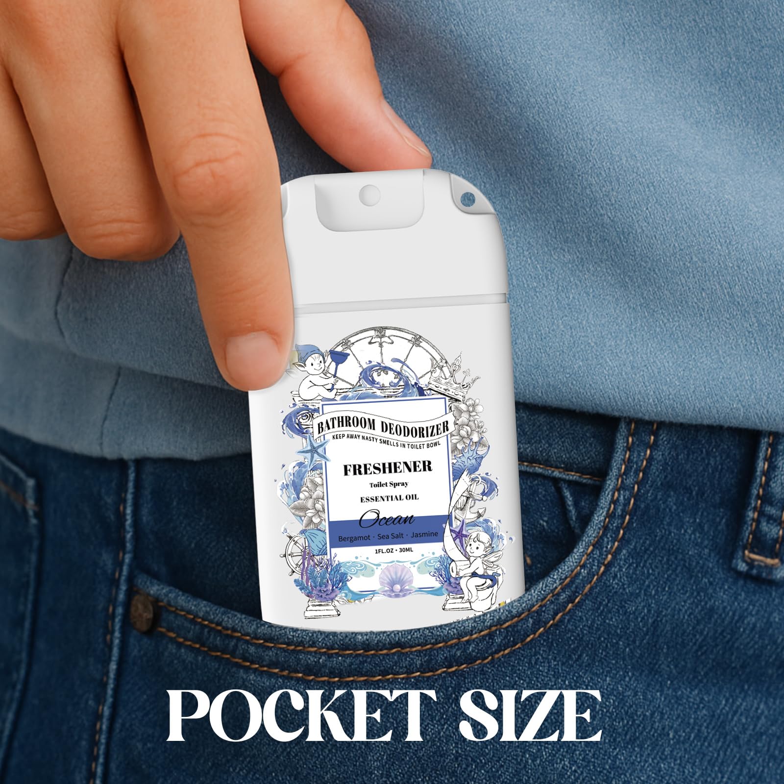 Azulfra 3-pack display showing three scents for on-the-go freshness.