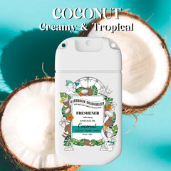 Azulfra Coconut pocket spray close-up highlighting portable design and neutralizing scent.