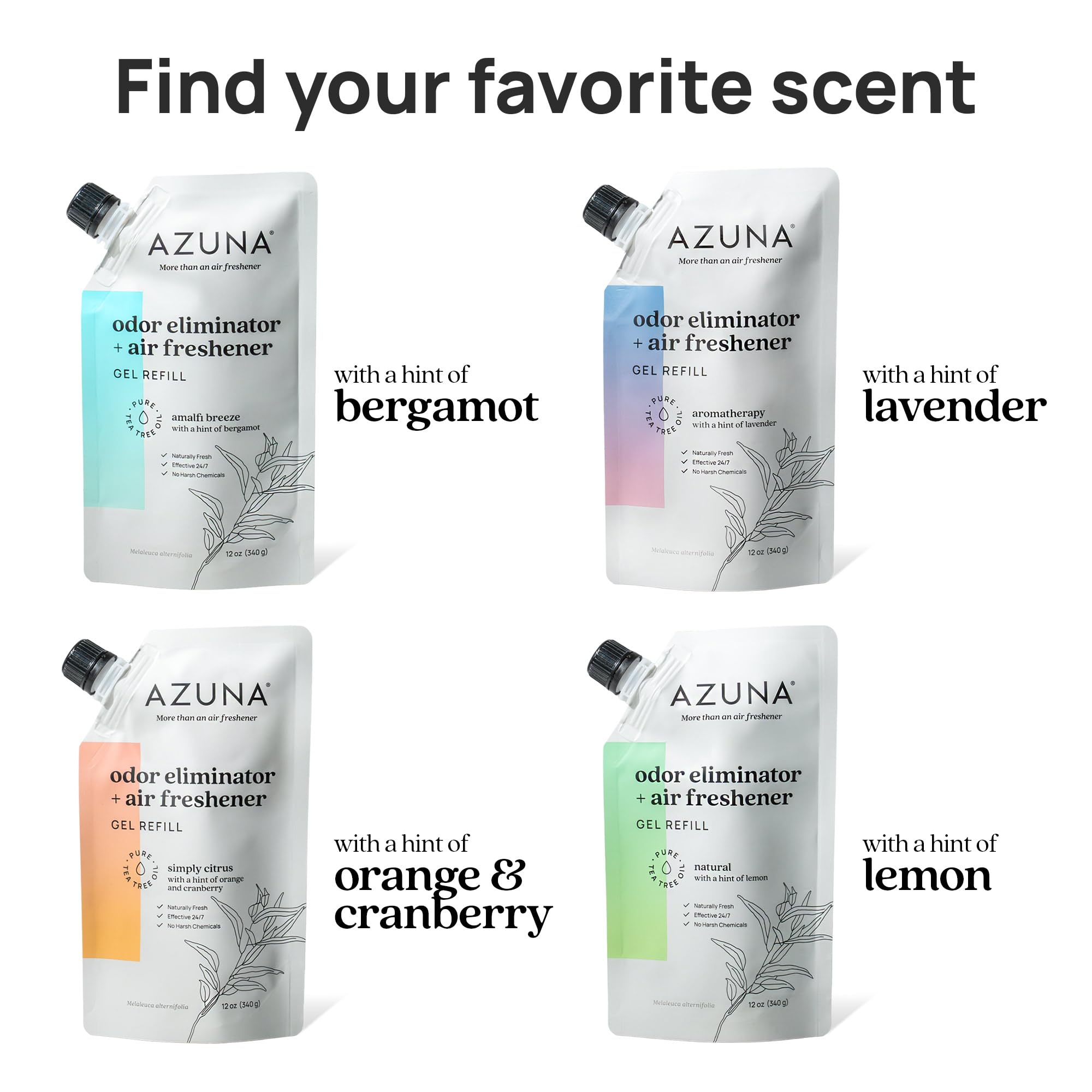 Azuna long-lasting freshness lasting 60-90 days per kit.