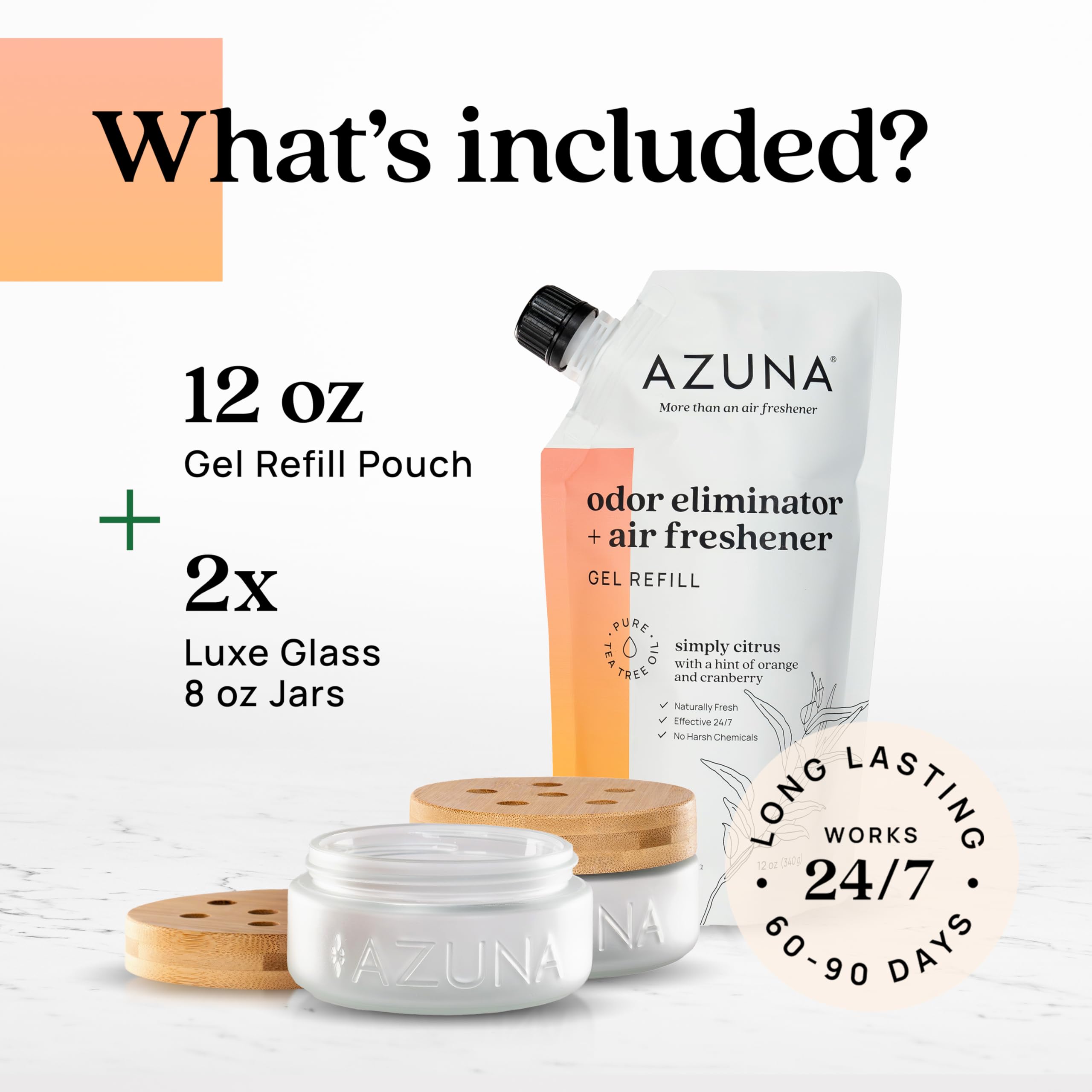 Azuna pet-friendly room odor elimination for fresh homes.