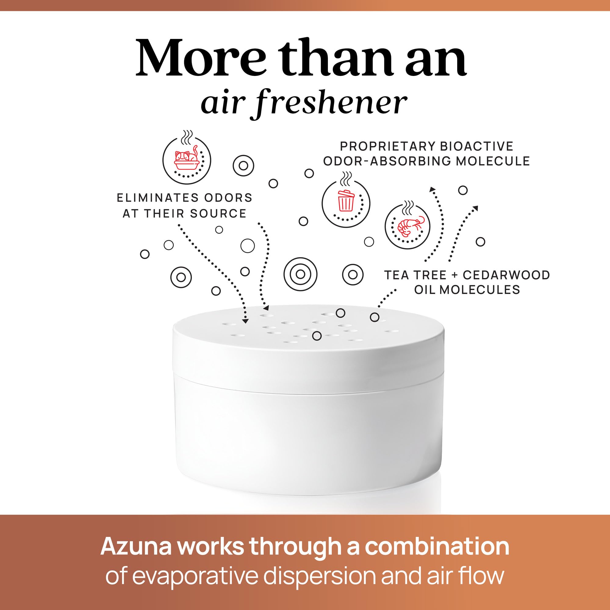 Azuna Gel formulation close-up, plant-powered formula for pet-safe air refresh.