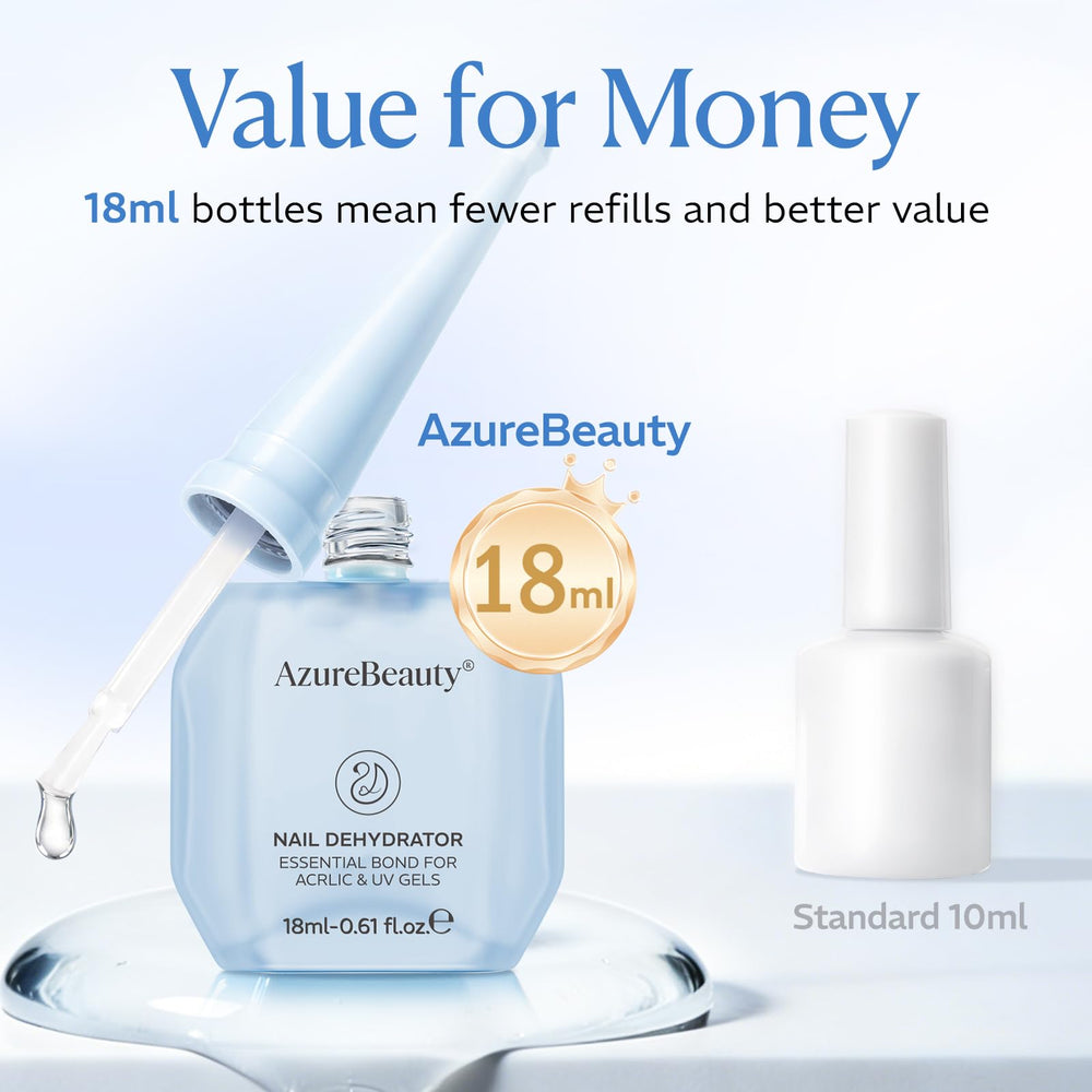 AzureBeauty bottle side view emphasizes generous 18ml size for long use