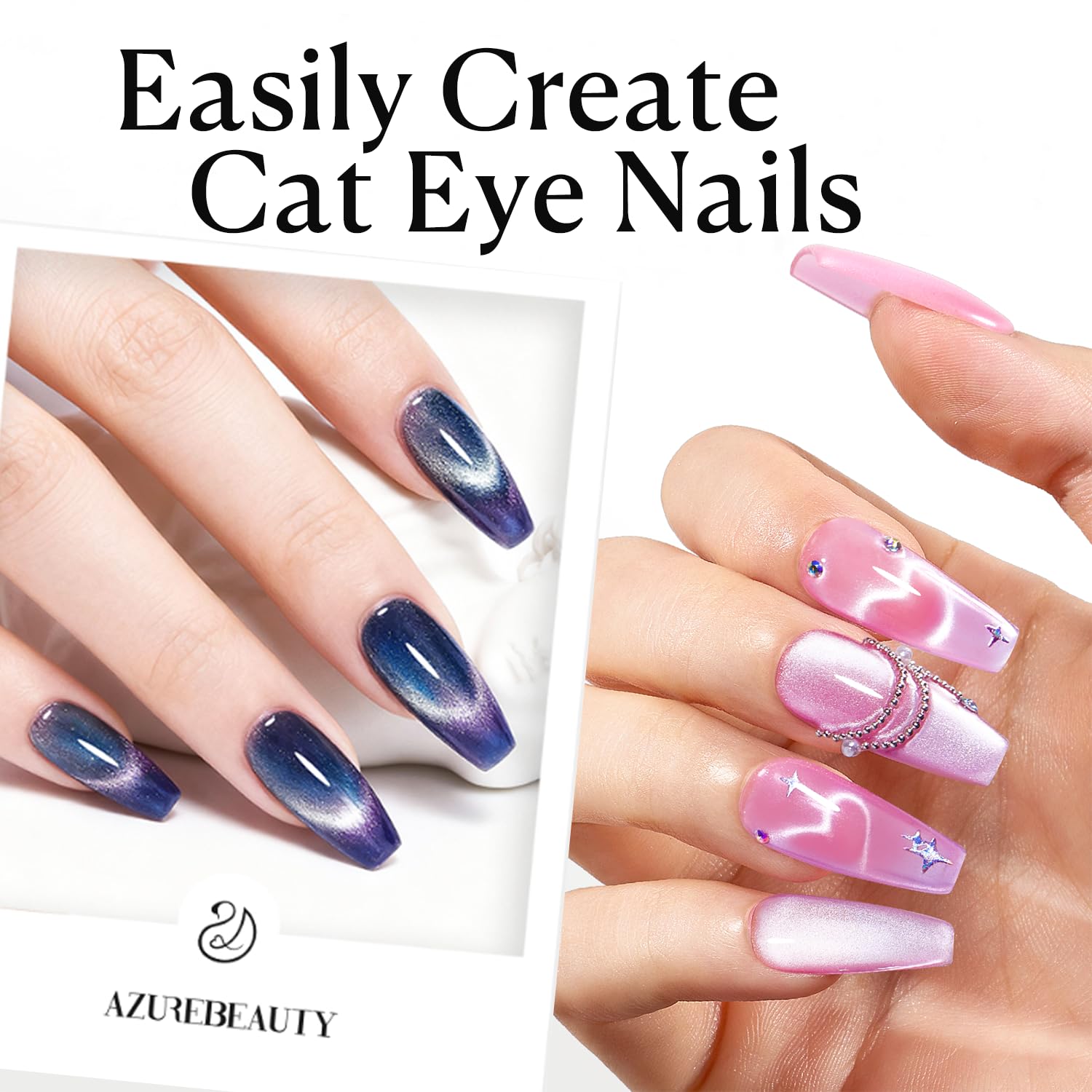 AZUREBEAUTY Cat Eye magnet black hole tool for bold, dimensional designs.