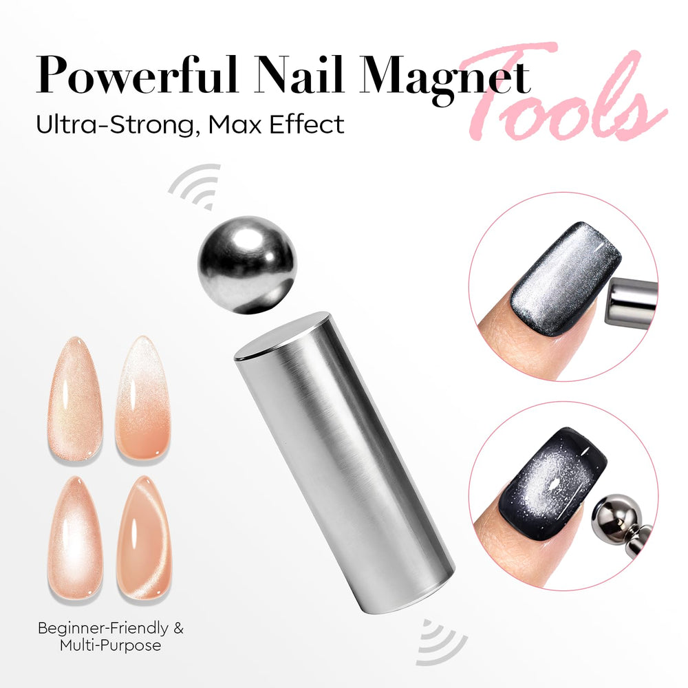 AZUREBEAUTY Dual-end scissor-shaped magnet for versatile French nail art.