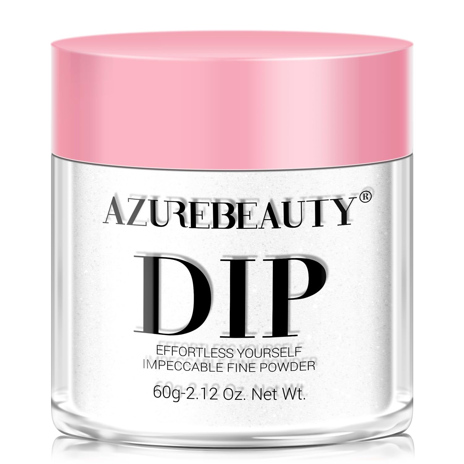 AZUREBEAUTY Clear 60g dip powder as a versatile base for color builds
