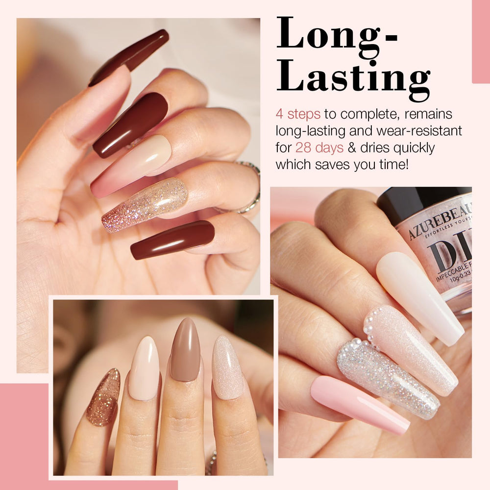AzureBeauty color swatch palette showcases 20 shades for nails