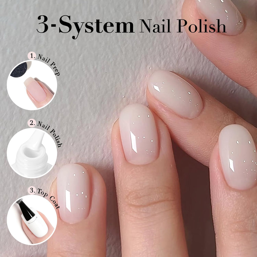 AZUREBEAUTY Milky White closeup reveals pearlescent gloss.