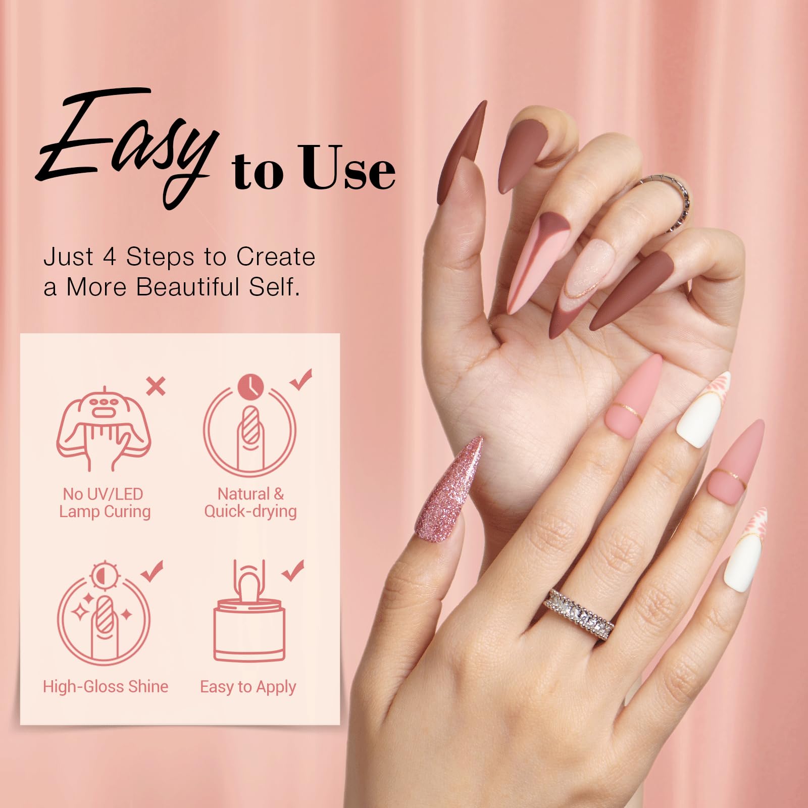 AzureBeauty nail art brush and quick-start manual included in the kit