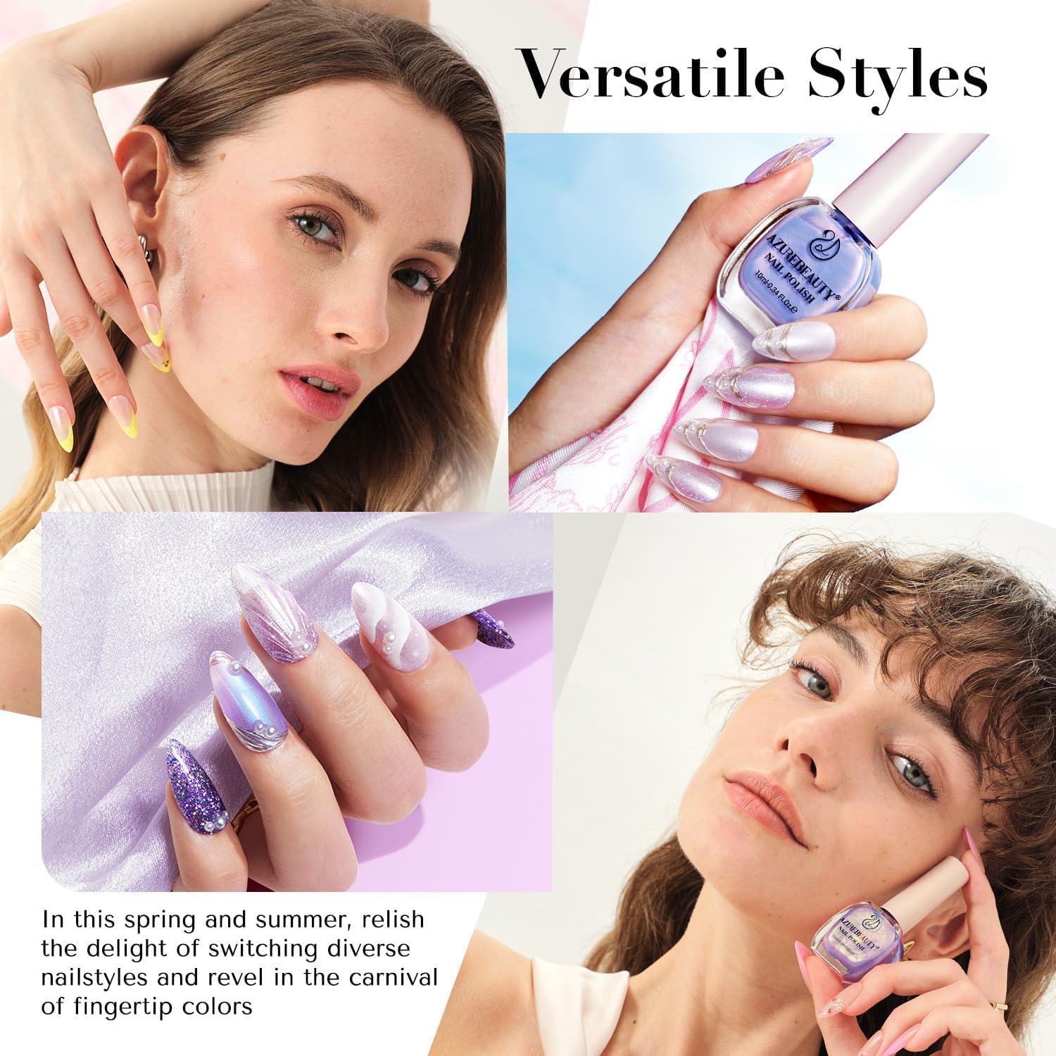 AZUREBEAUTY nail polish set pastel purple delivers smooth application and even color.