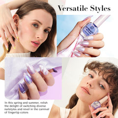 AZUREBEAUTY nail polish set pastel purple delivers smooth application and even color.