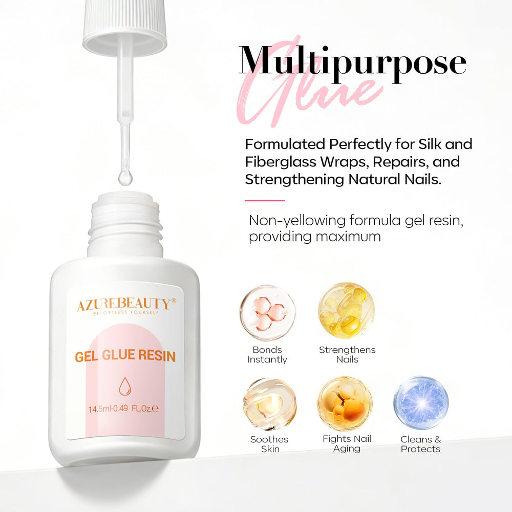 AZUREBEAUTY repair glue for press-on nails and DIY fixes.
