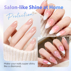 AzureBeauty no-wipe top coat for a clean, glossy surface.