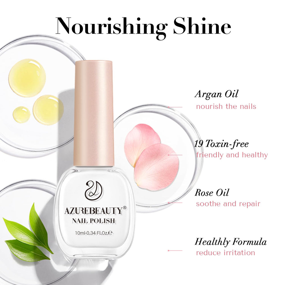AzureBeauty at-home manicure achieving salon-quality shine and strength.