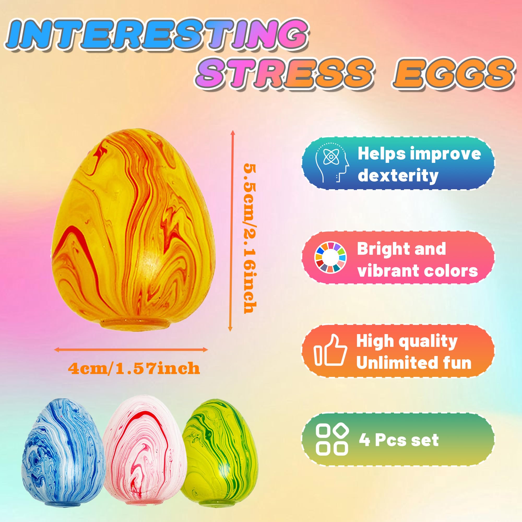 Azurphoric Stress Egg marbled colors spark curiosity during playtime.