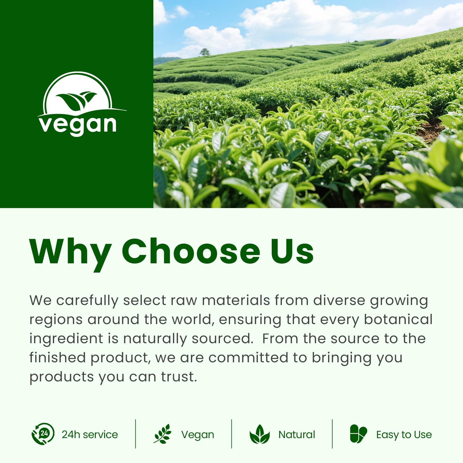 Packaging emphasizes vegan, non-GMO and 240-day supply