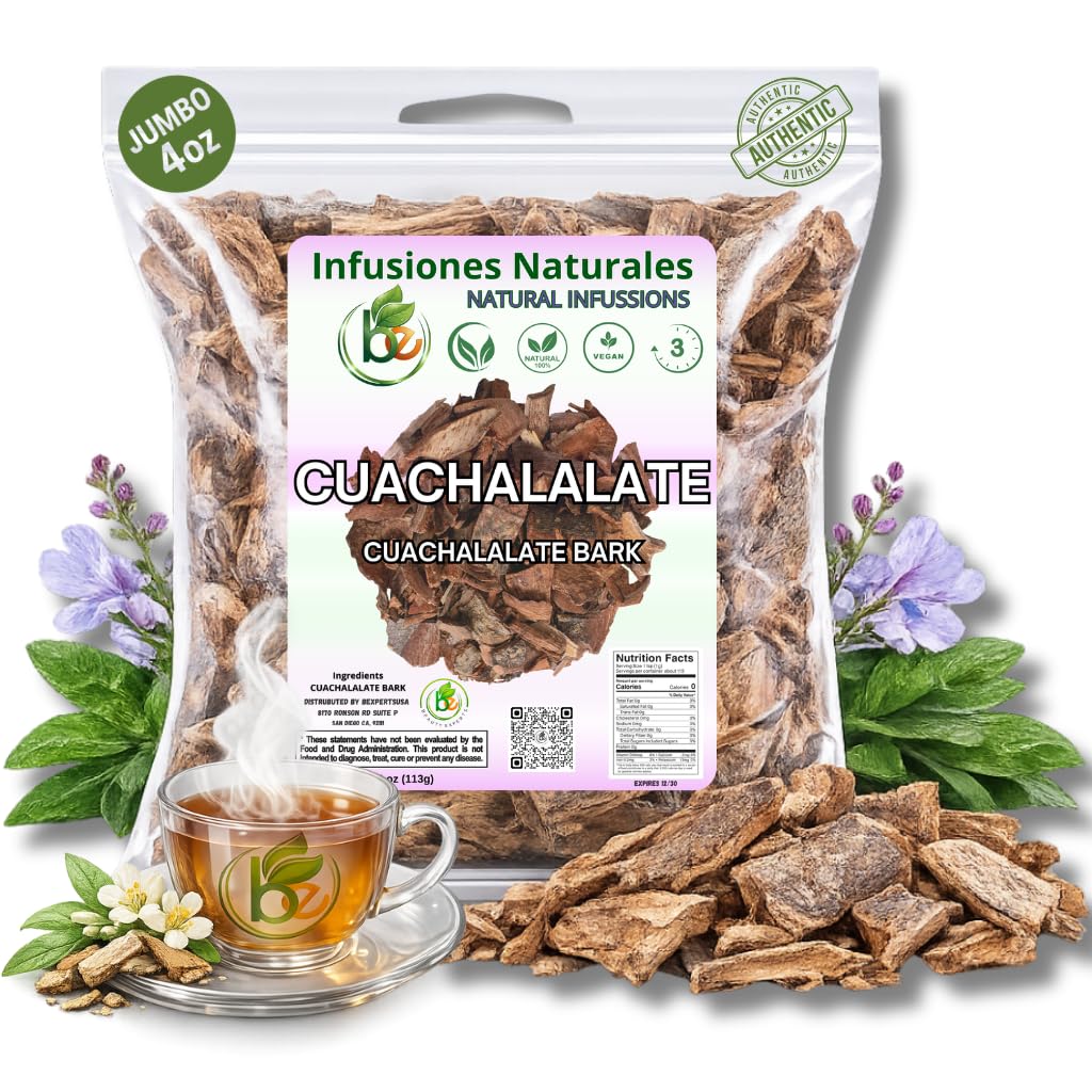 B-Experts Cuachalalate Tea packaging showing authentic Mexican herbal blend for daily sipping.