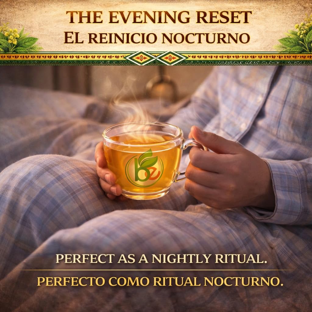 B-Experts Senna leaf tea cup steeping for a calming moment