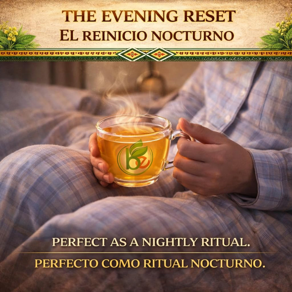 B-Experts Senna leaf tea cup steeping for a calming moment