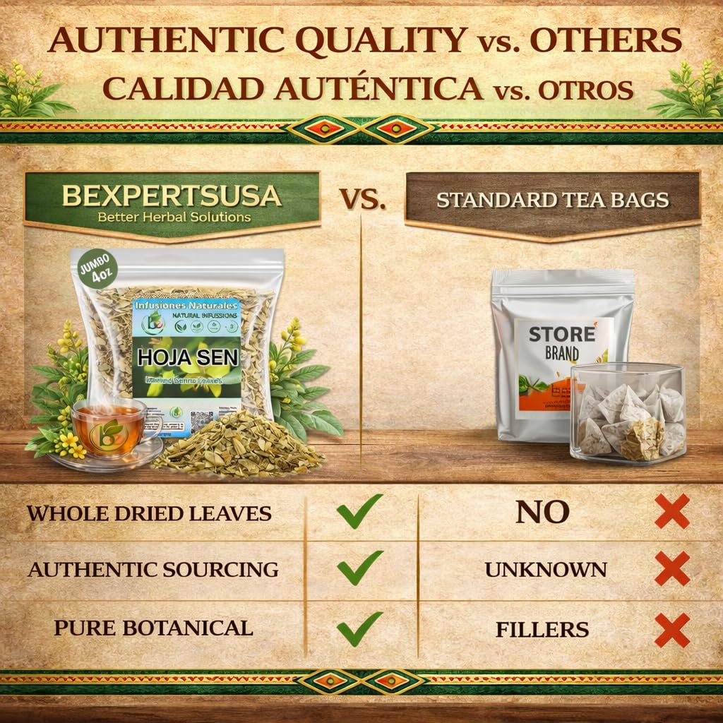B-Experts Senna tea vegan and gluten-free label on bag