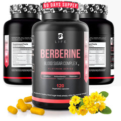 B Life Berberine bottle ready for daily metabolic balancing routine.