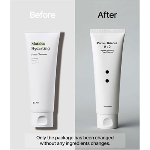 Close-up of the B_LAB cleanser foam showing gentle lather