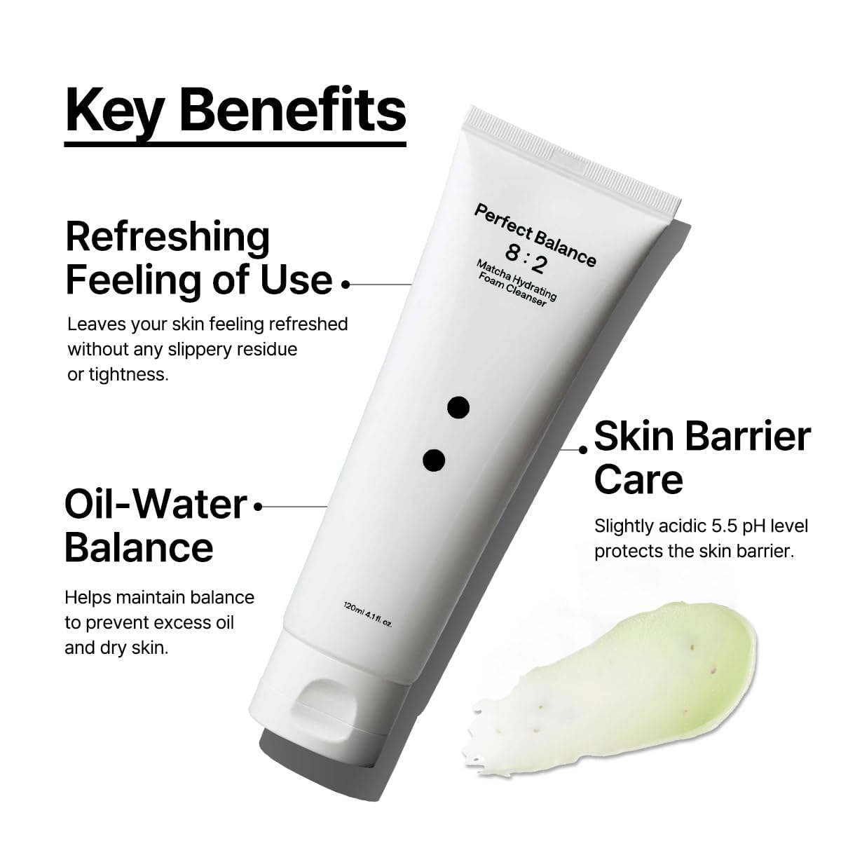 Foamy lather of B_LAB Matcha Hydrating Foam Cleanser