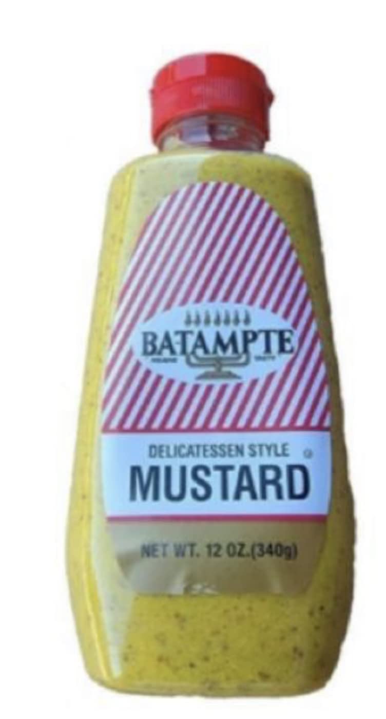 Ba-Tampte Mustard pack-2 label detail highlights ingredients and classic packaging.
