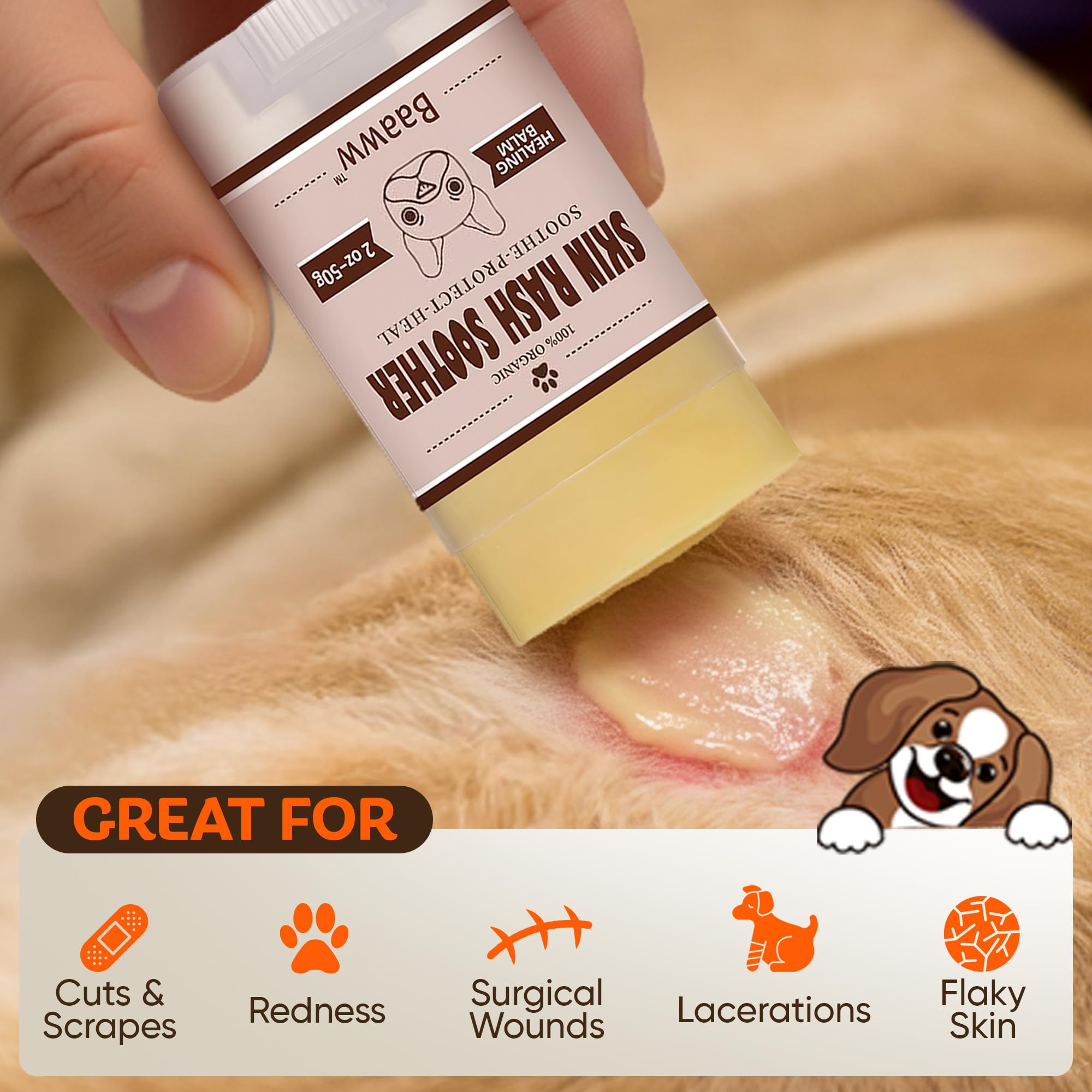 Baaww all-natural-rash-cream moisturizes dry skin with non-greasy finish
