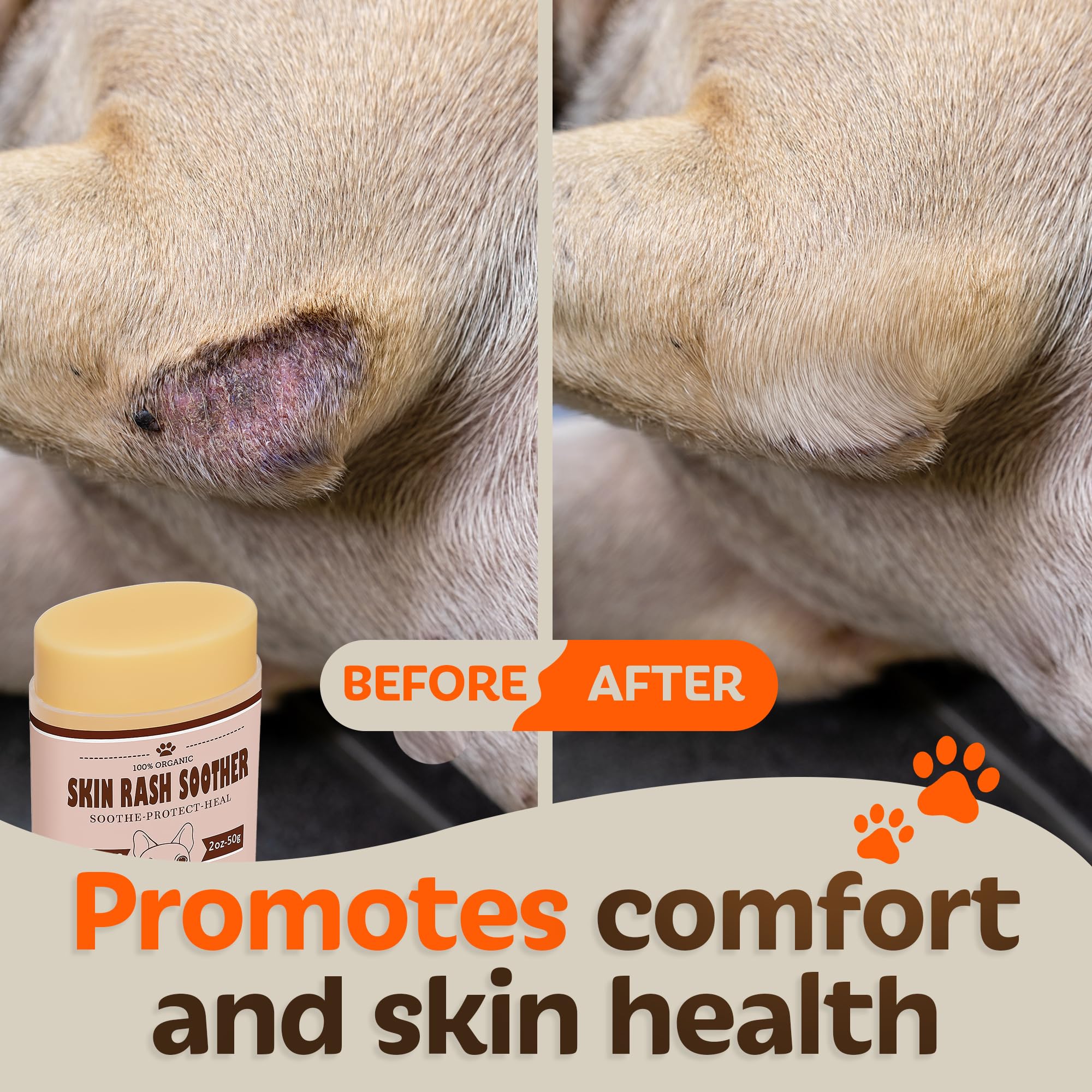 Baaww paw-care-balm on inflamed paws provides gentle relief