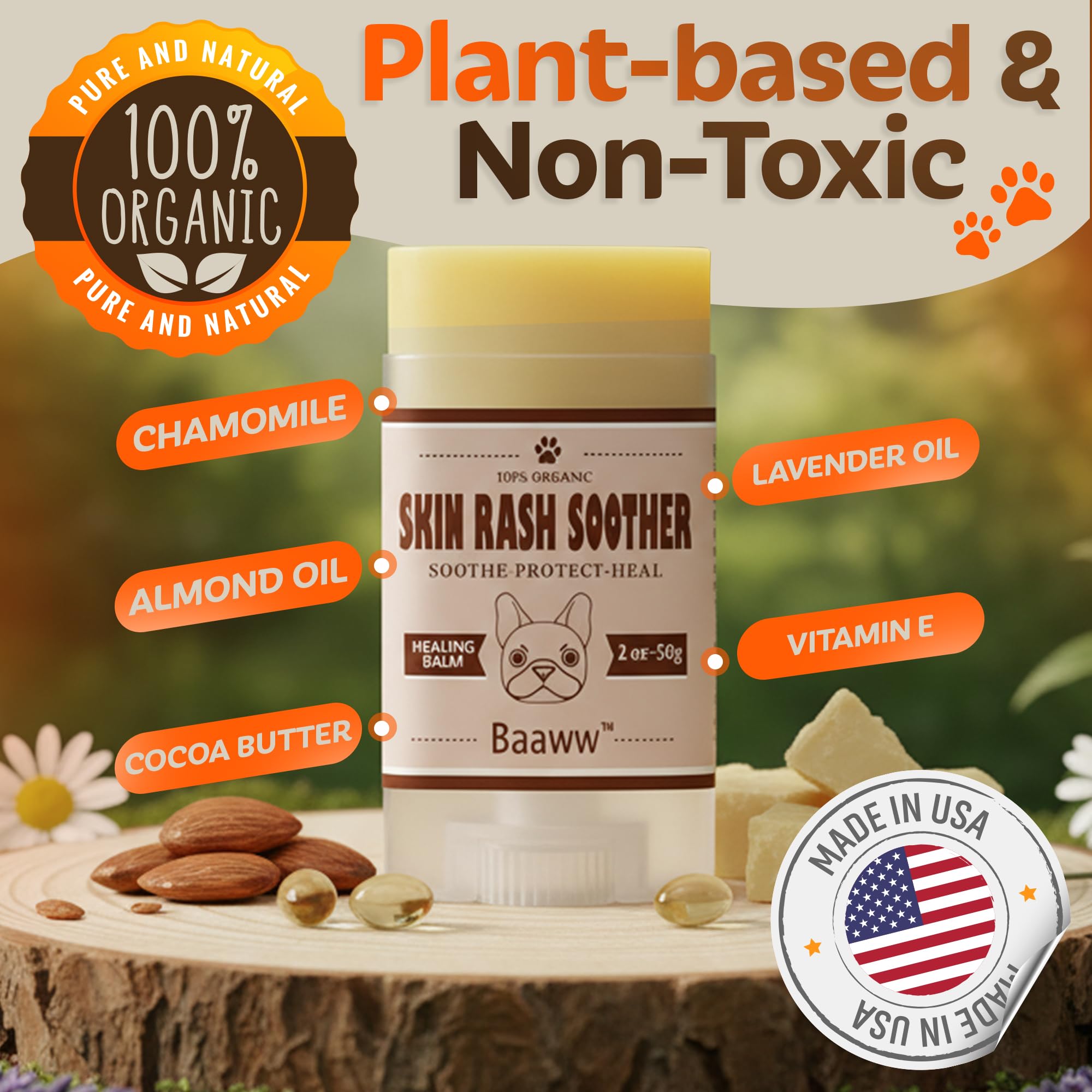 Baaww soothing-aloe formula cools irritated patches for canine comfort