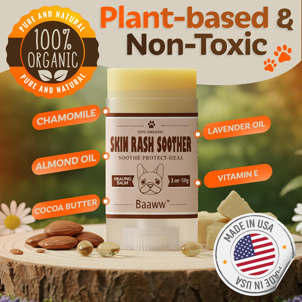 Baaww soothing-aloe formula cools irritated patches for canine comfort