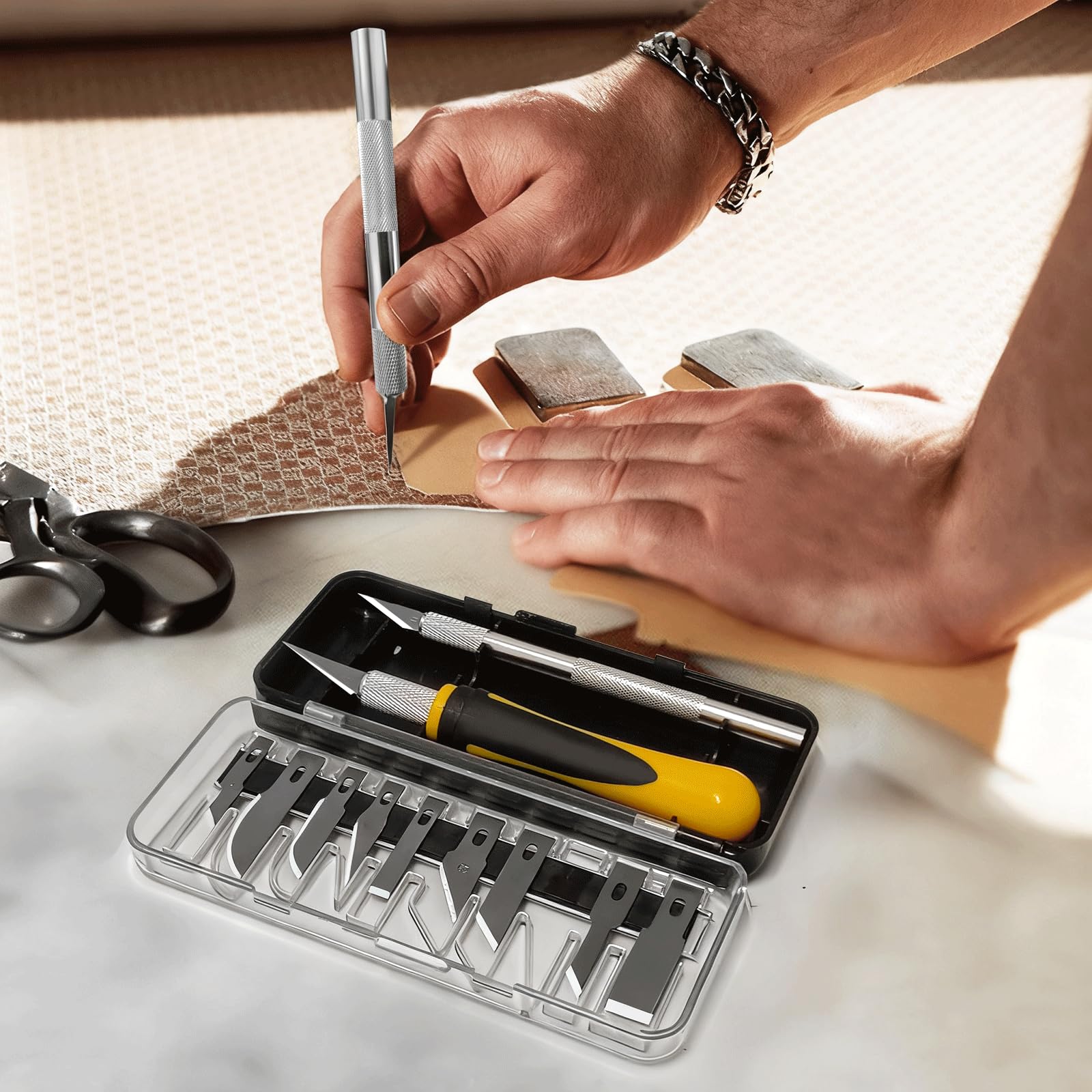 BaBaYang craft knife set supports modeling, paper cutting, and clay projects.