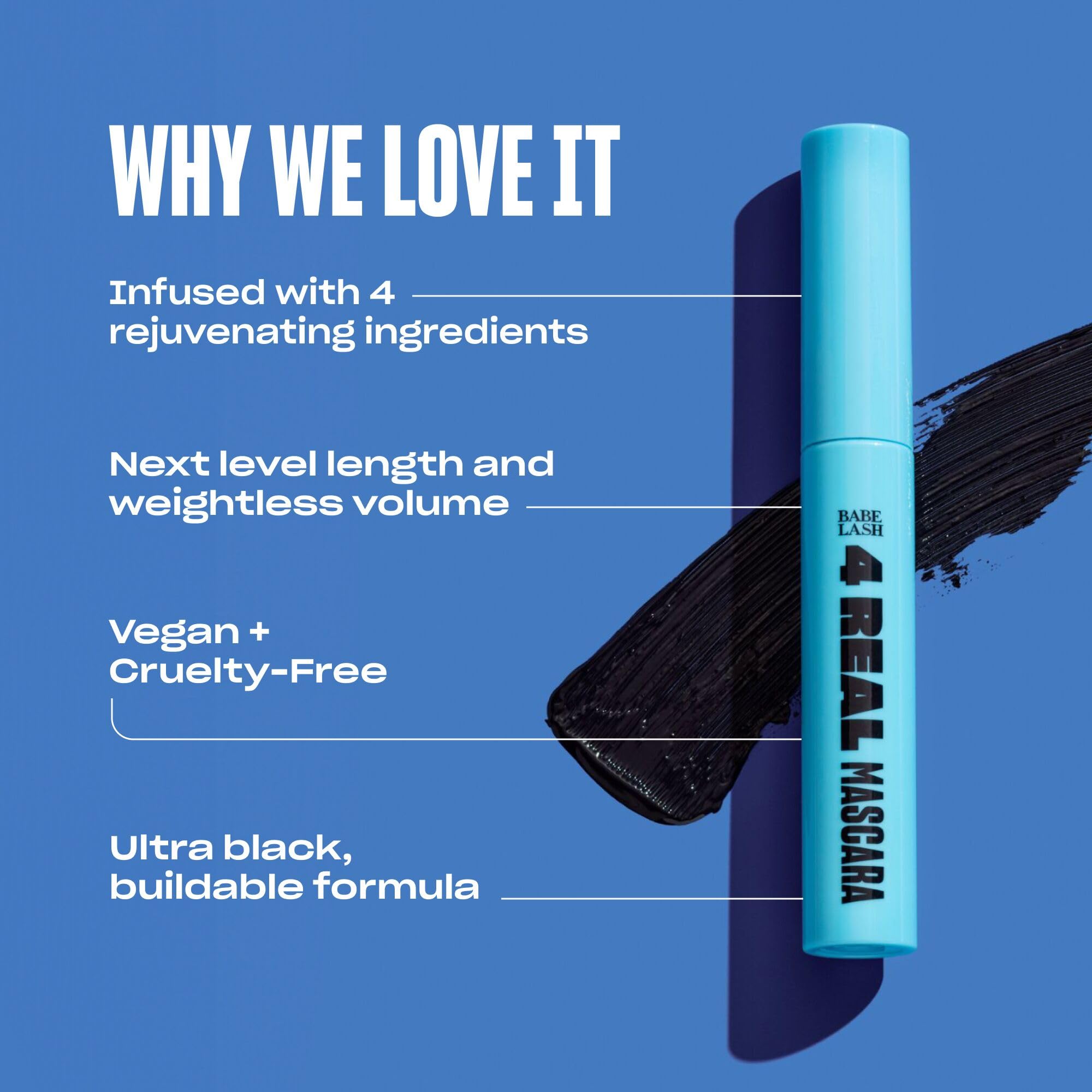 Babe Original 4 Real Mascara close-up bristles grip lashes for separation