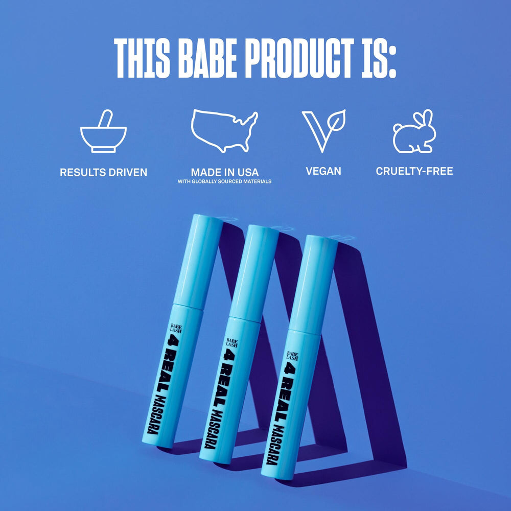 Babe Original 4 Real Mascara vegan cruelty-free icon on packaging
