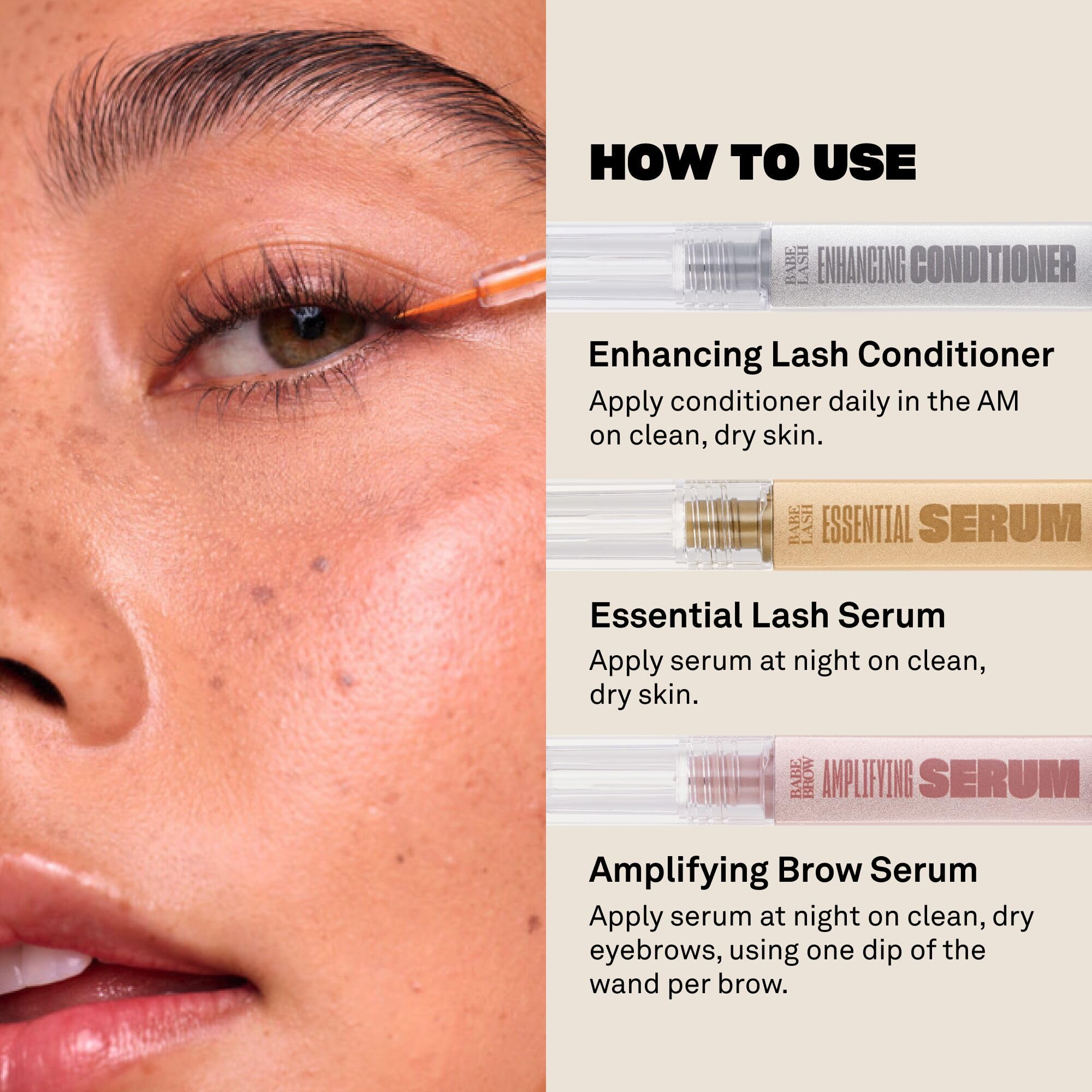 BABE ORIGINAL Lash Conditioner AM application above the lash line