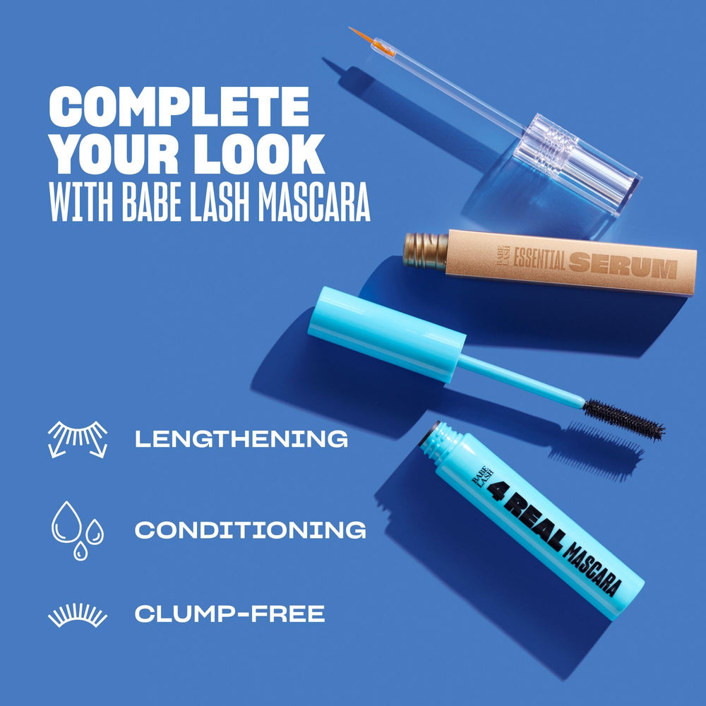 BABE ORIGINAL Babe Lash Serum promotes healthier-looking lashes after use.