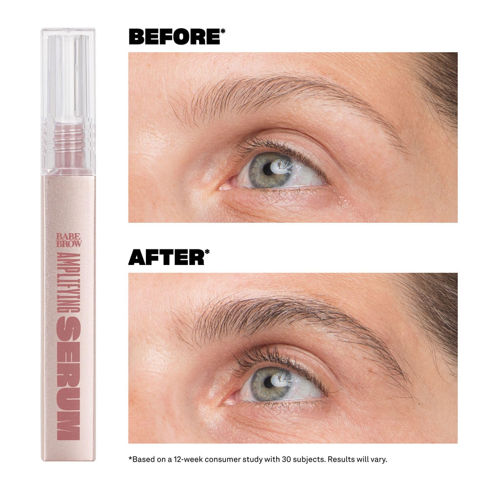 BABE ORIGINAL Brow Serum bottle with dropper for easy nightly application