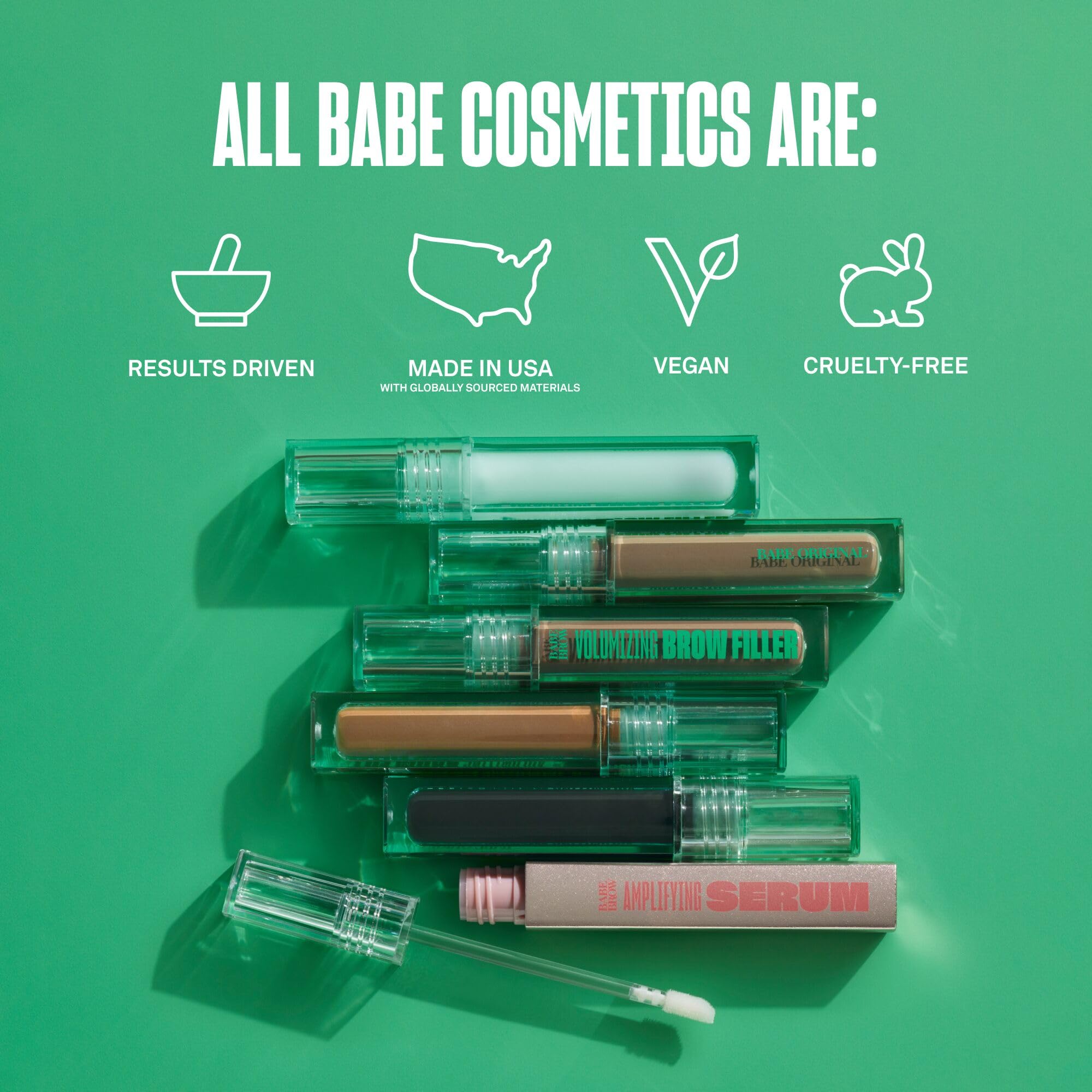 Nightly routine setup with BABE ORIGINAL Brow Serum as part of care