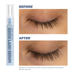 BABE ORIGINAL Renewing Lash Serum applicator brush demonstrating precise, easy application.