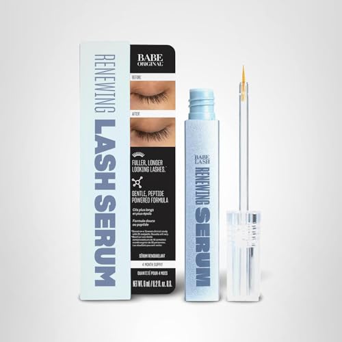 BABE ORIGINAL Renewing Lash Serum compatible with eyelash extensions for seamless wear.