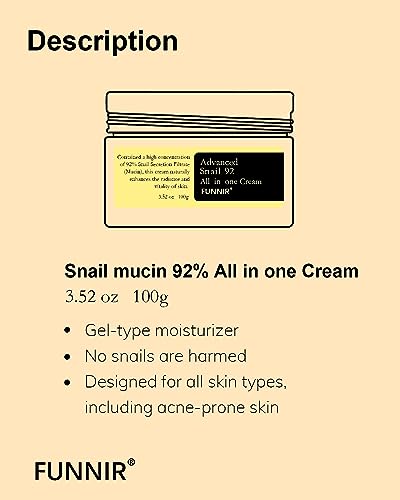 Creamy texture of FUNNIR snail mucin moisturizer on finger for quick absorption