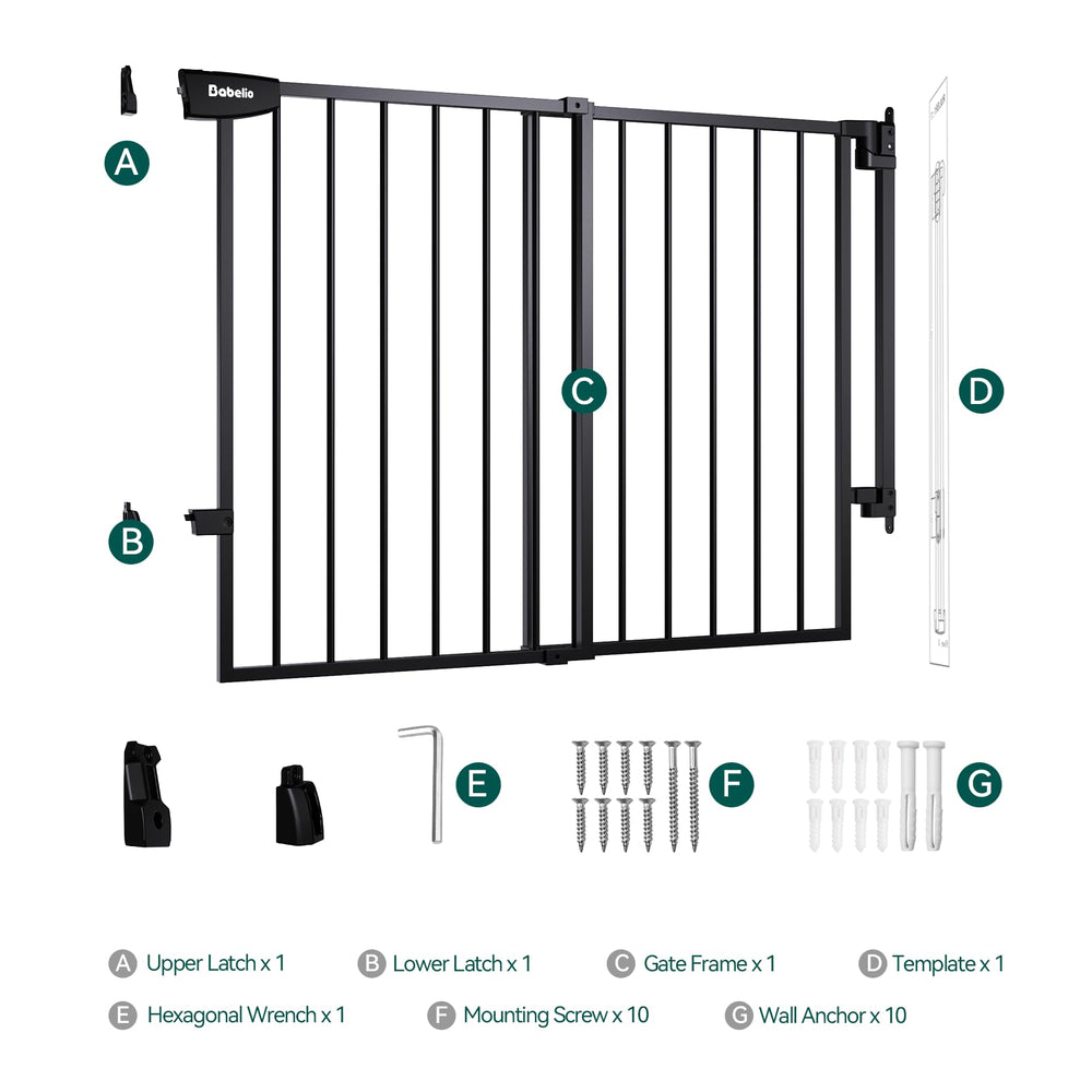 Babelio easy installation hardware gate ready for home setup.