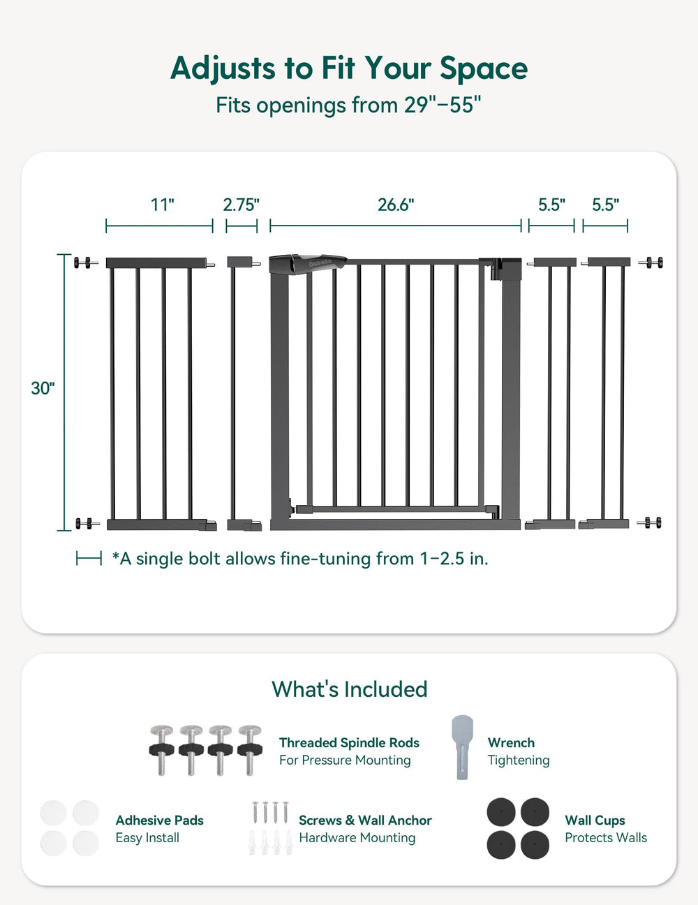Babelio PressGuard P7 extension 5.5in included for fit adjustments