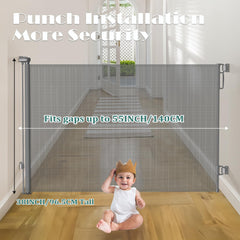 Babepai 38in tall gate provides sturdy stair and hallway boundary