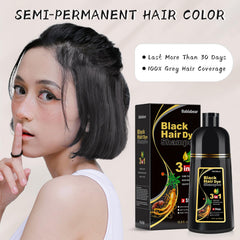 Bablabear hair-color-shampoo closeup highlights shine and frizz-control results