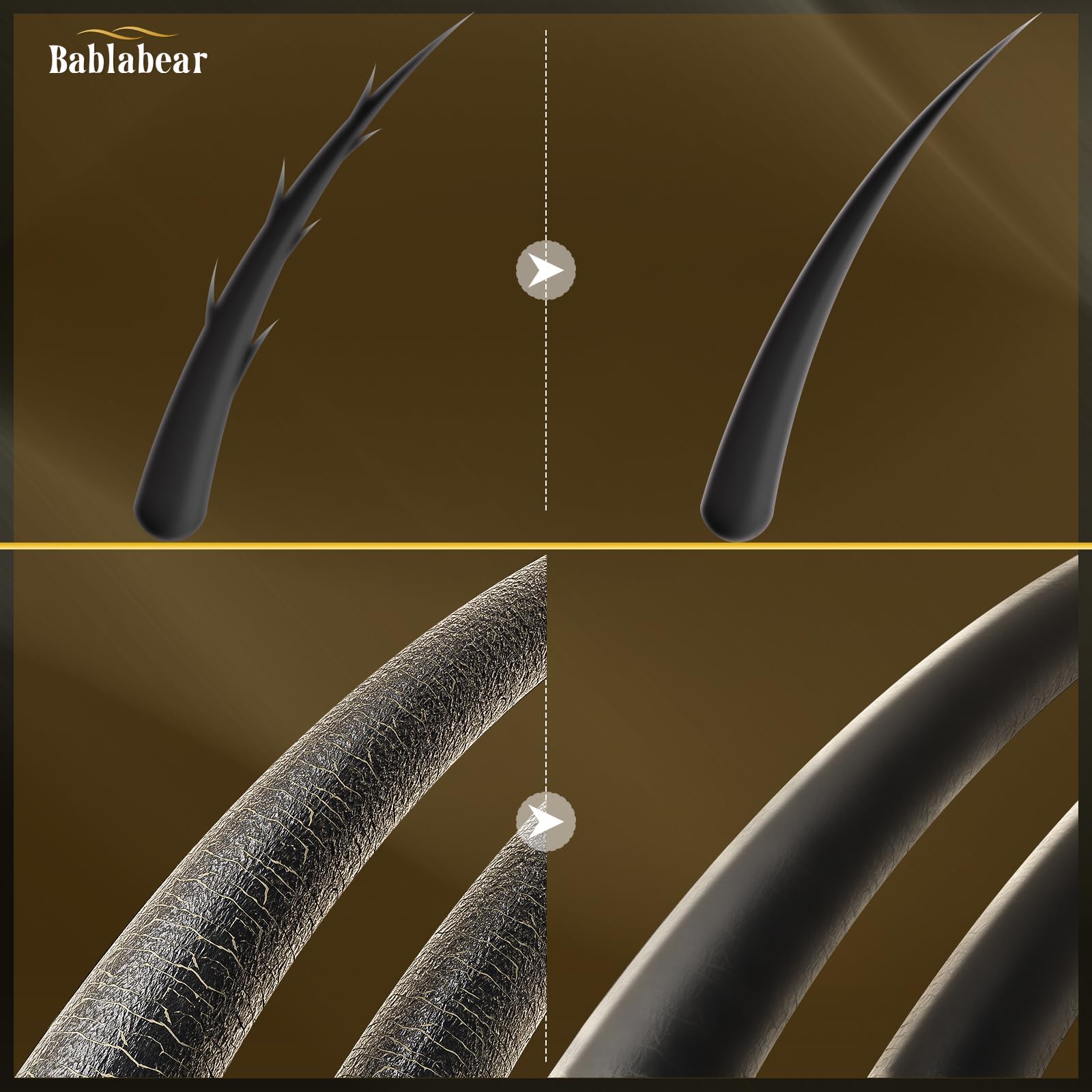 Bablabear Hair Mask on dry, damaged strands after color