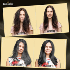 Bablabear Hair Mask being applied to lengths for smoothing