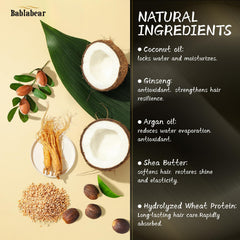 Bablabear Hair Mask ingredients including ginseng and coconut oil